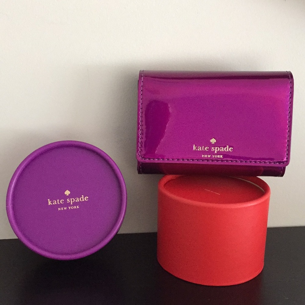 Kate Spade iridescent Darla wallet  Baja Rose